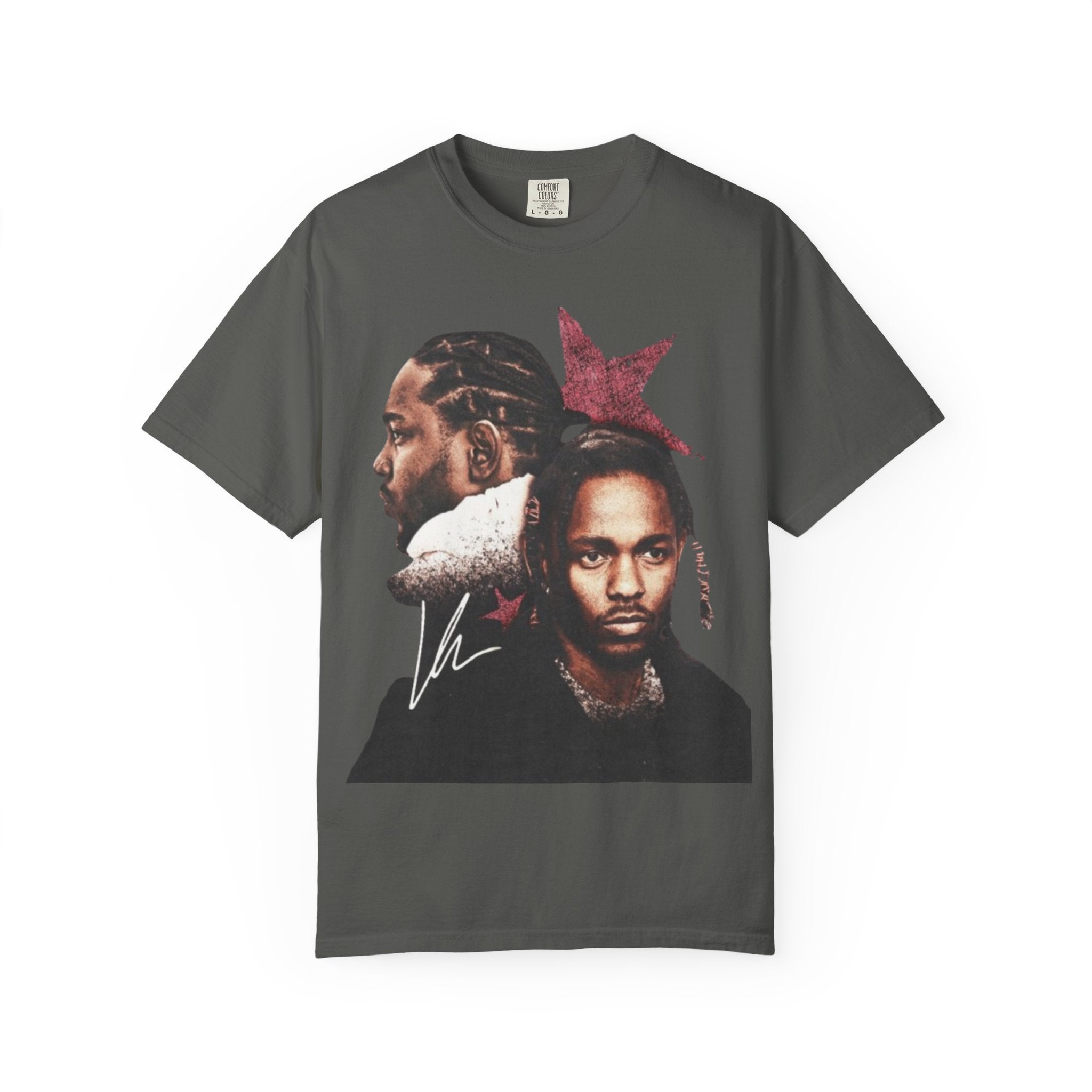 'Kendrick' Graphic Double Portrait Star T-Shirt