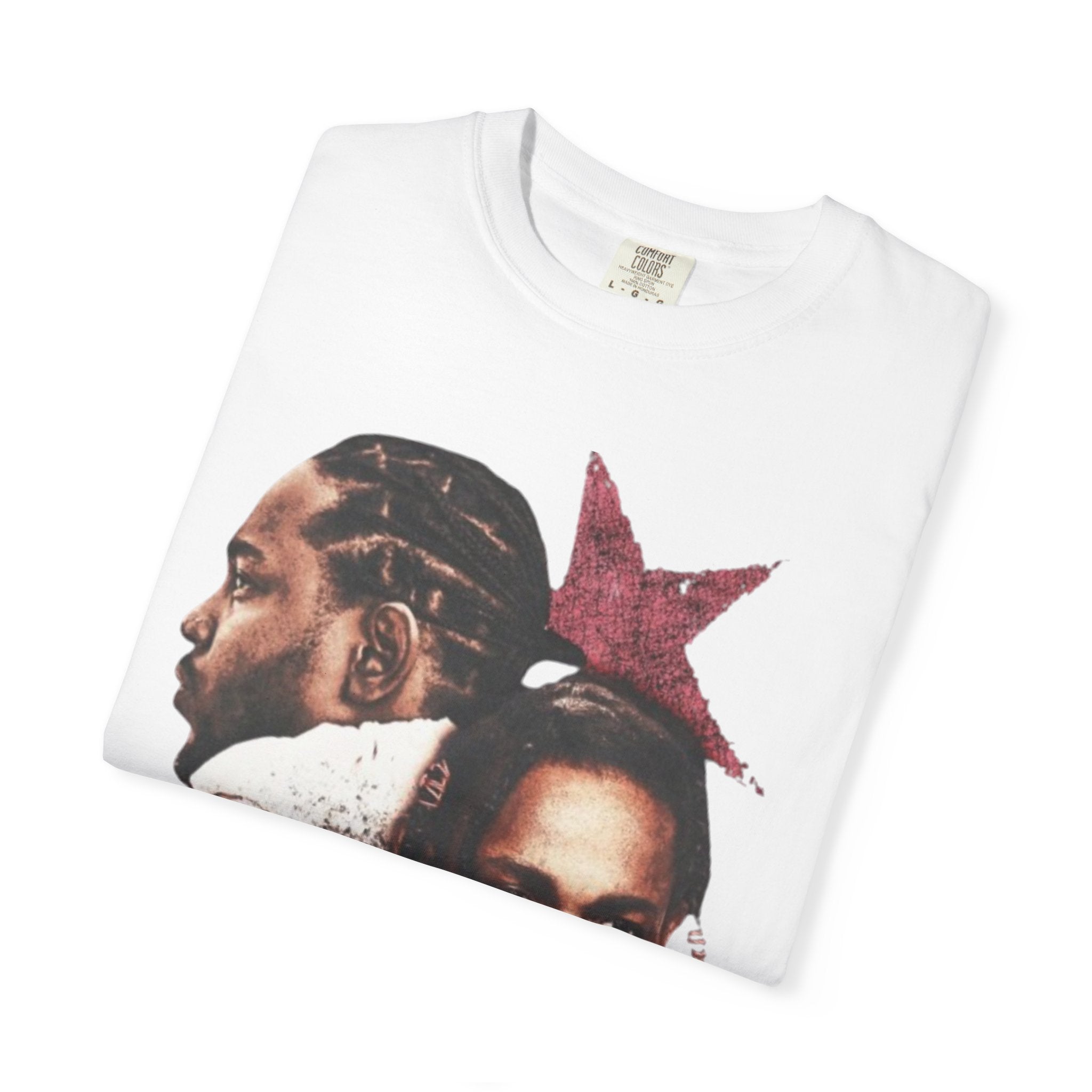 'Kendrick' Graphic Double Portrait Star T-Shirt
