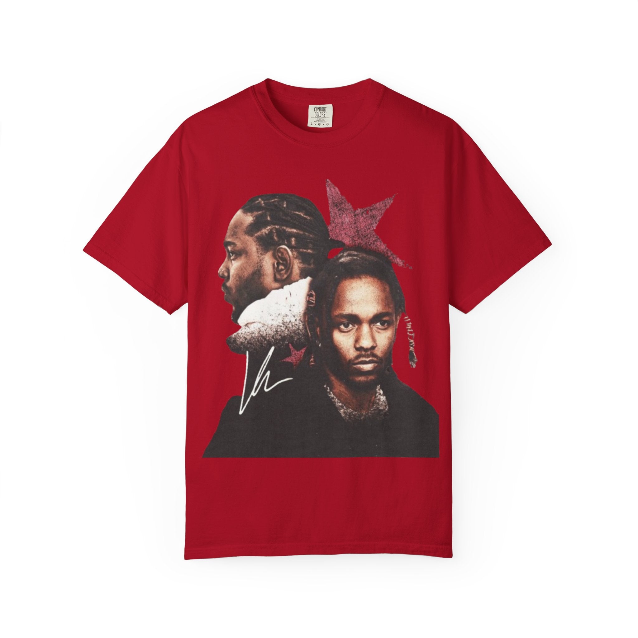 'Kendrick' Graphic Double Portrait Star T-Shirt